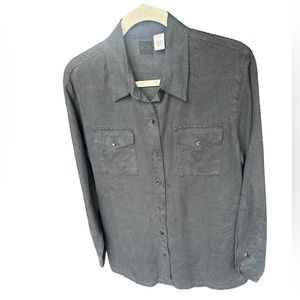 Chico's Button-Down Shirt in Black
